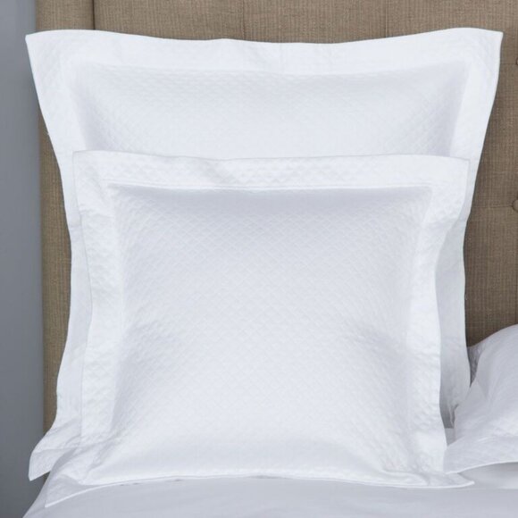 Frette Hotel Classic Melody Euro Sham 20 in x 20 in White 100% Cotton NEW! - Picture 6 of 7